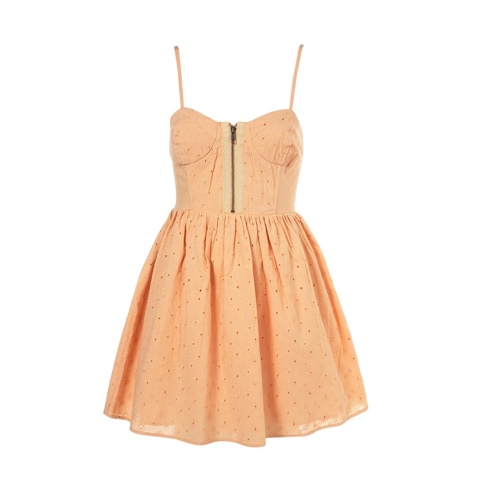 TopShop Eyelet Mini Dress | Size 4